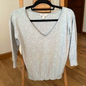 Banana Republic 3/4 sleeve sweater with embroidered dots